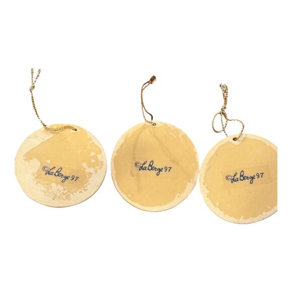 Vintage La Berge Christmas‎ Handmade Ornament Lot Of 3 Nativity Angel - Picture 5 of 6